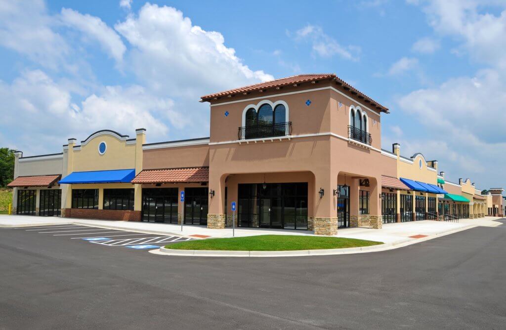 commercial corner property in new shopping center
